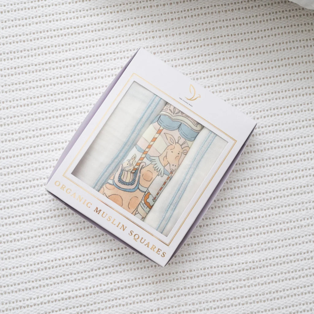 The Gilded Bird Muslin Swaddle (Set Of 3)- Carousel