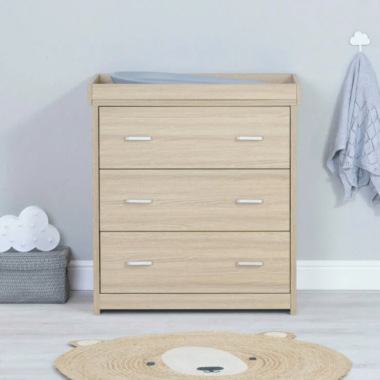 Veni 3 Piece Room Set with Drawer - Oak