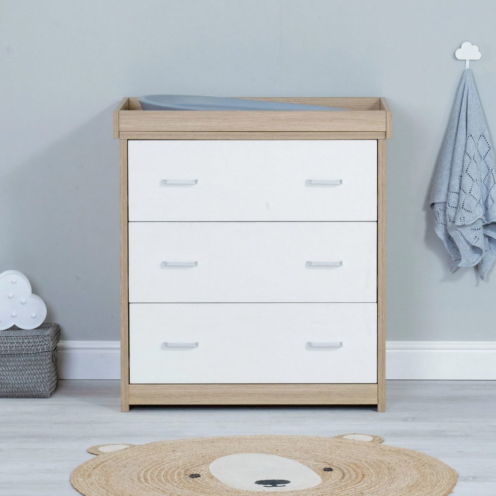 Luno 3pc with Drawer- Oak White
