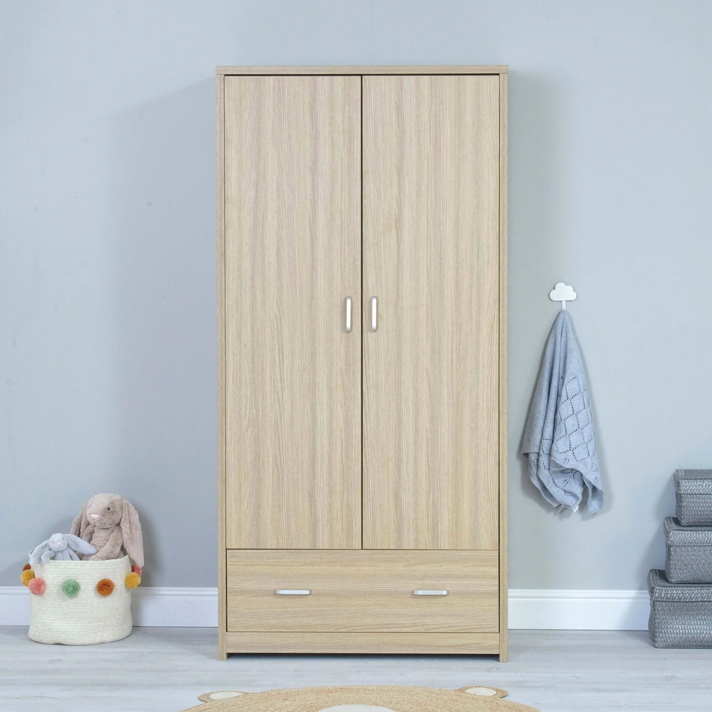 Veni 3 Piece Room Set with Drawer - Oak