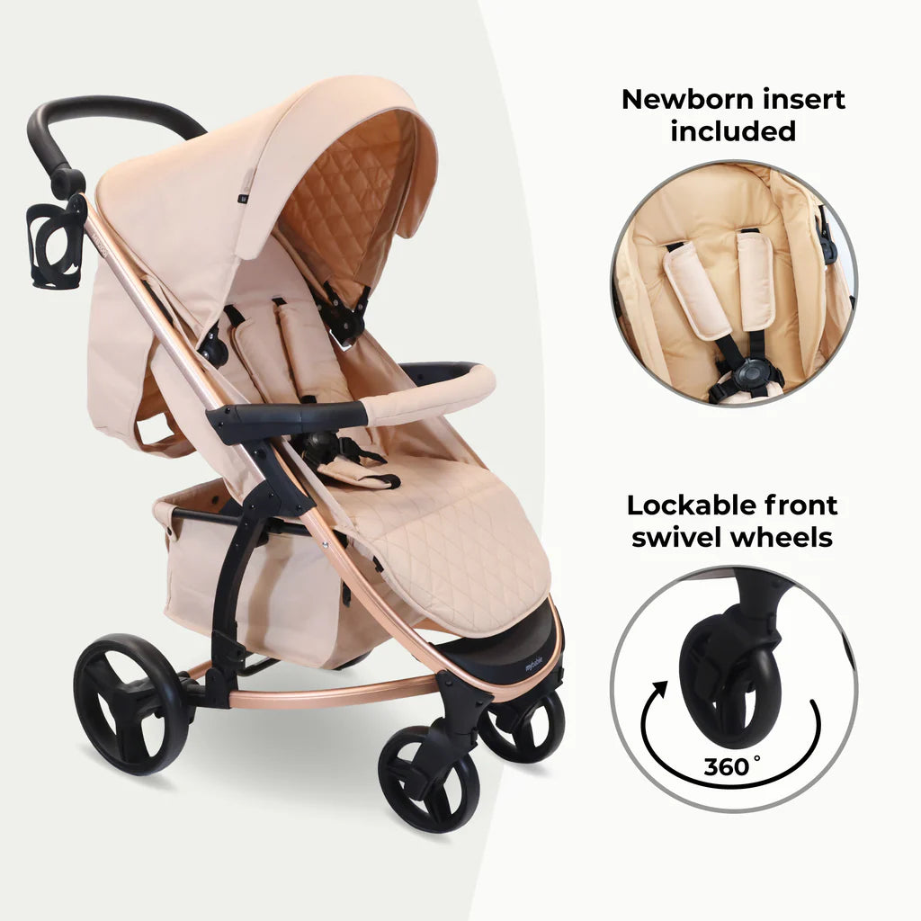 MB200i 3-in-1 Travel System with i-Size Car Seat Blush