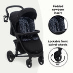 My Babiie MB200i 3-in-1 Travel System with i-Size Car Seat - Dani Dyer Black Leopard