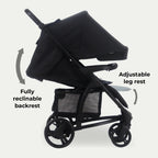 My Babiie MB200i 3-in-1 Travel System with i-Size Car Seat - Dani Dyer Black Leopard