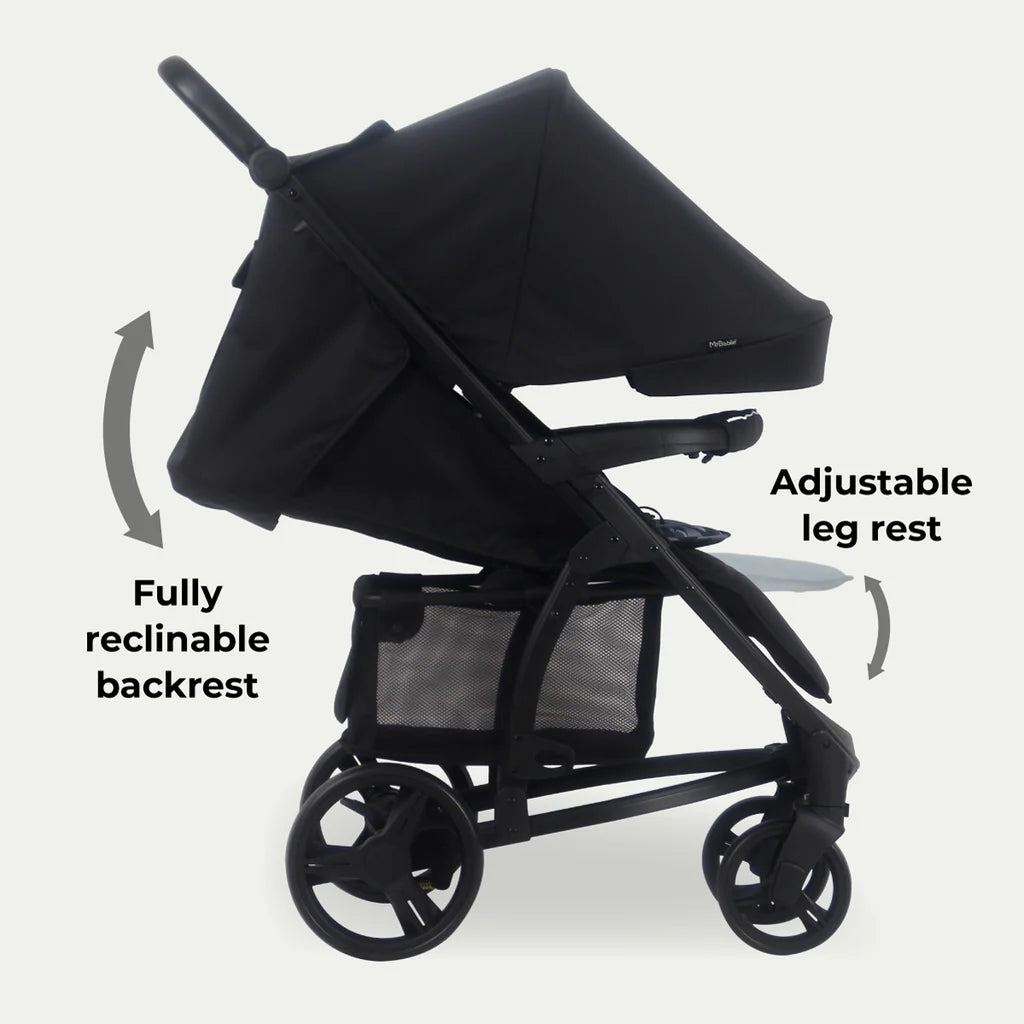 My Babiie MB200i 3-in-1 Travel System with i-Size Car Seat - Dani Dyer Black Leopard