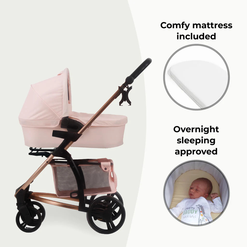 My Babiie MMB200i 3-in-1 Travel System with i-Size Car Seat - Dani Dyer Pink Plaid