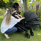 MB33 Dani Dyer Black Leopard Tandem Pushchair