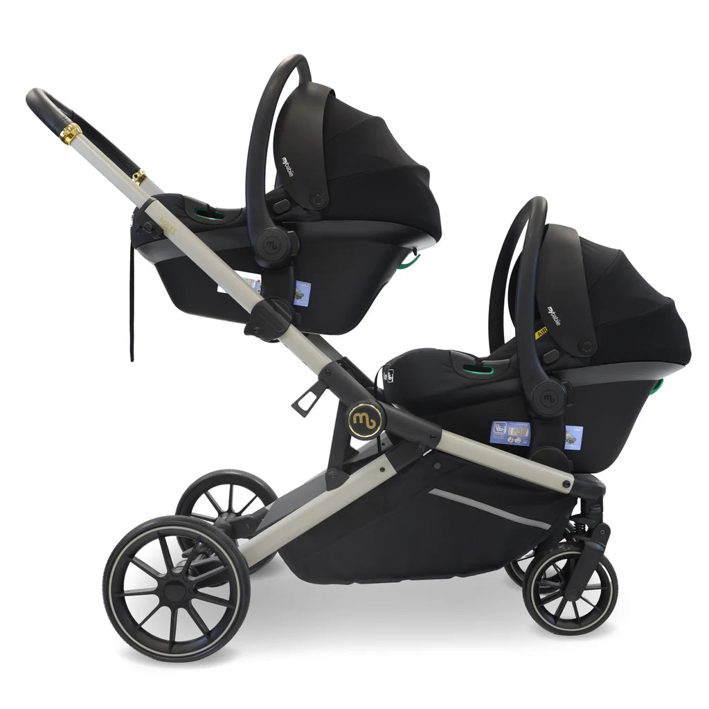 MB33 Tandem Pushchair with Infant Carrier - Ivory