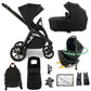 My Babiie MB450 LUXE 3-in-1 Travel System with Rotating Car Seat + Base - Black