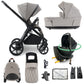 My Babiie MB450 LUXE 3-in-1 Travel System with Rotating Car Seat + Base - Mink