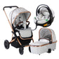 My Babiie MB500i Dani Dyer Rose Gold Marble iSize Travel System 3 in 1