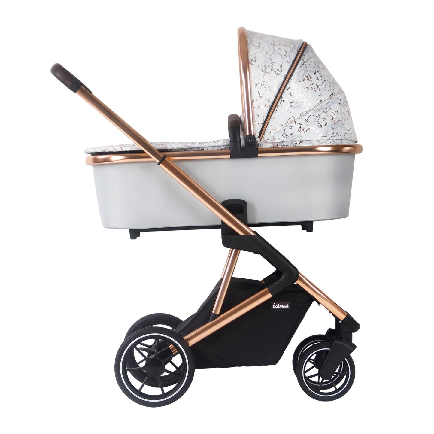 My Babiie MB500i Dani Dyer Rose Gold Marble iSize Travel System 3 in 1