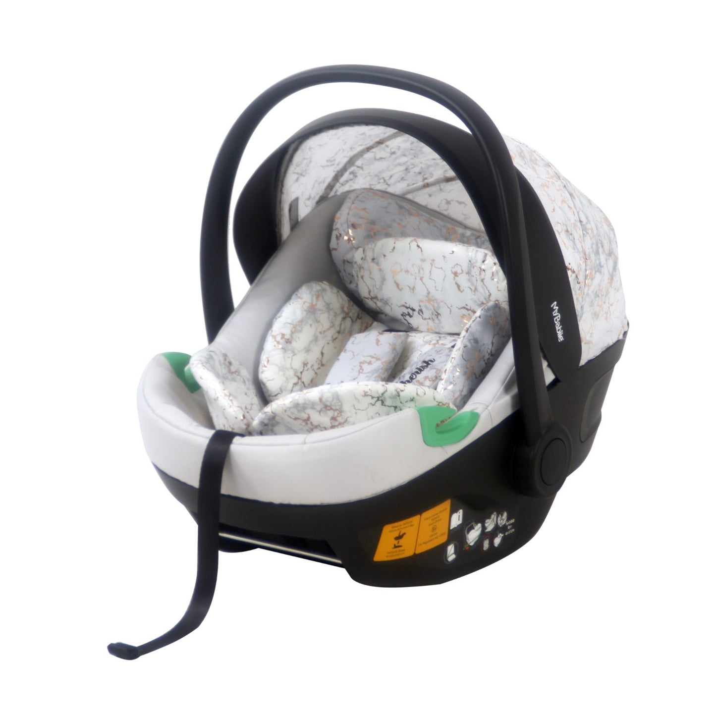 My Babiie MB500i Dani Dyer Rose Gold Marble iSize Travel System 3 in 1