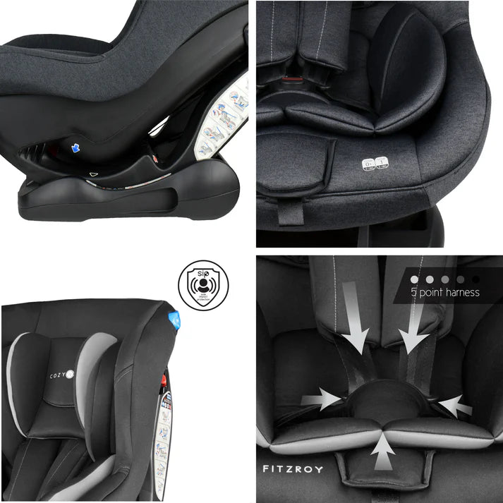 Fitzroy Group 0+/1 Child Car Seat - Black/Grey