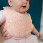 Ziggle Catch It Silicone Bib Bunnies Pink