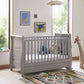 Stella Sleigh Drop Side Cot Bed-Grey