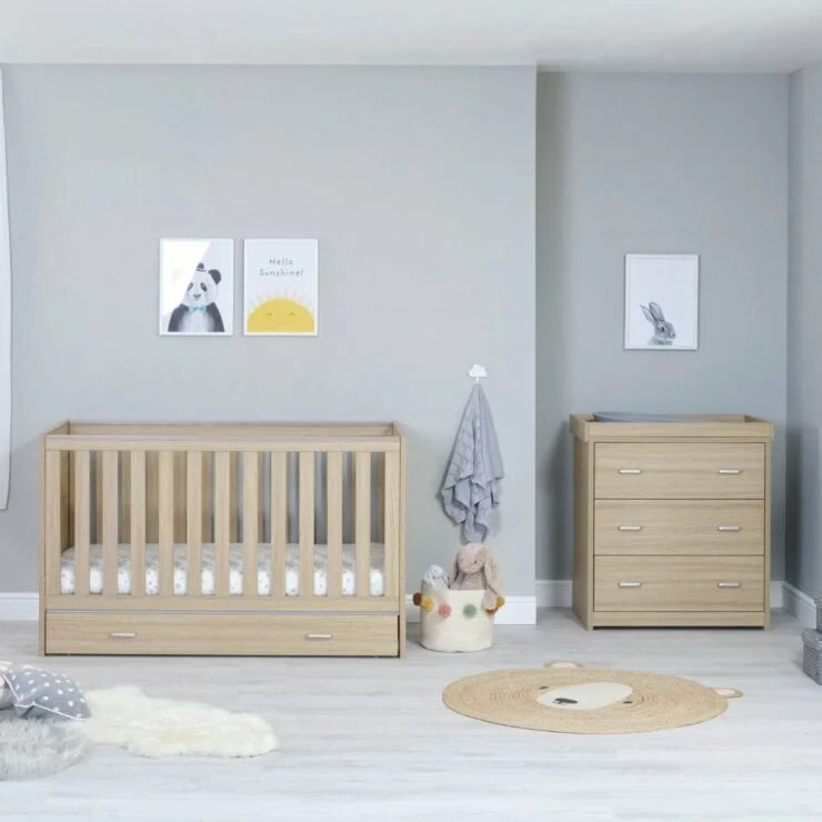 Veni 2 Piece Room Set with Drawer - Oak