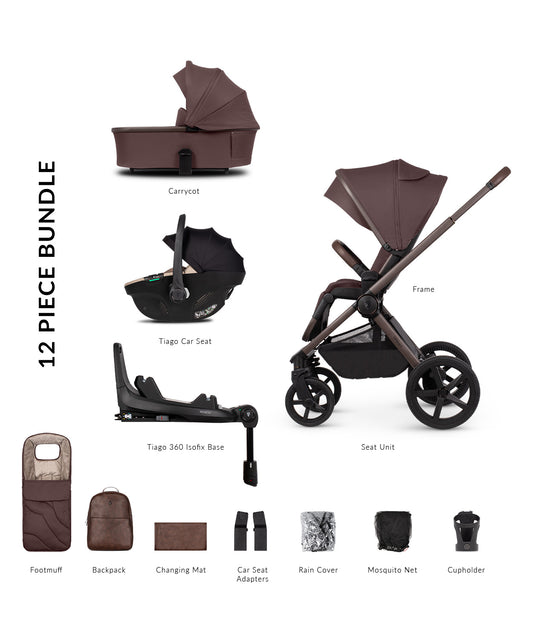 Venicci Upline 2 3 In 1 Plus Base- Special Edition Burgundy (Tiago Beige)