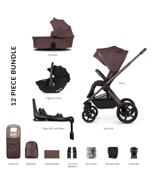 Venicci Upline 2 3 In 1 Plus Base- Special Edition Burgundy (Tiago Black)