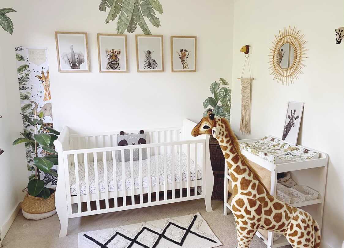 Safari Animals Wedge Baby Changing Mat | Handmade UK
