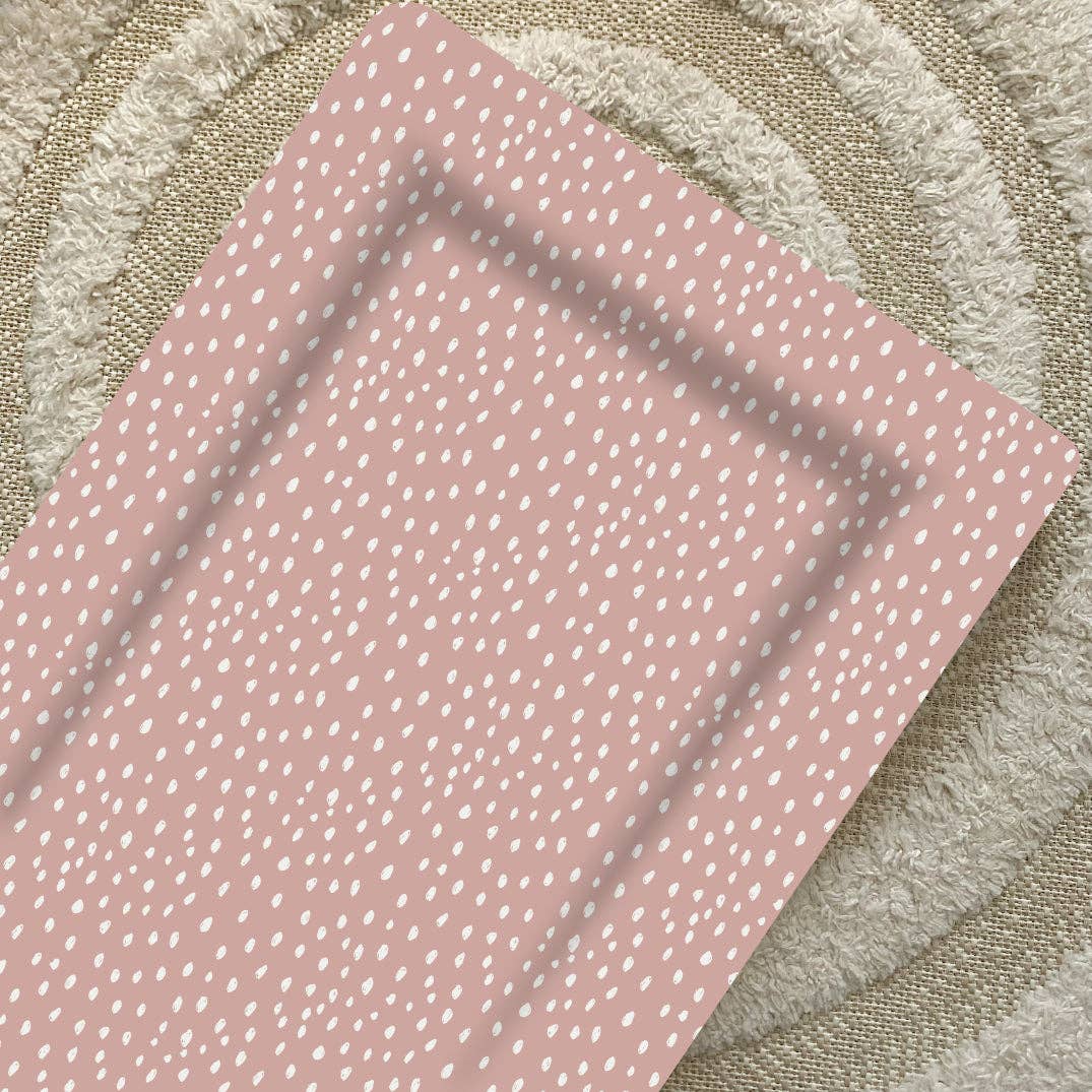 Bobbin and Bumble - Baby Changing Mats - Dusky Pink Spots