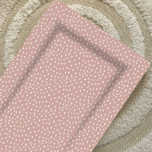 Bobbin and Bumble - Baby Changing Mats - Dusky Pink Spots