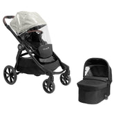 Baby Jogger Select 2 Bundle - Frosted Ivory (stroller + cot + pvc + leather + belly bar)