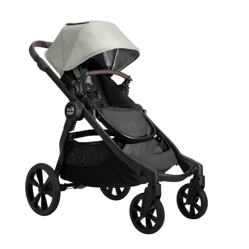 Baby Jogger Select 2 Bundle - Frosted Ivory (stroller + cot + pvc + leather + belly bar)