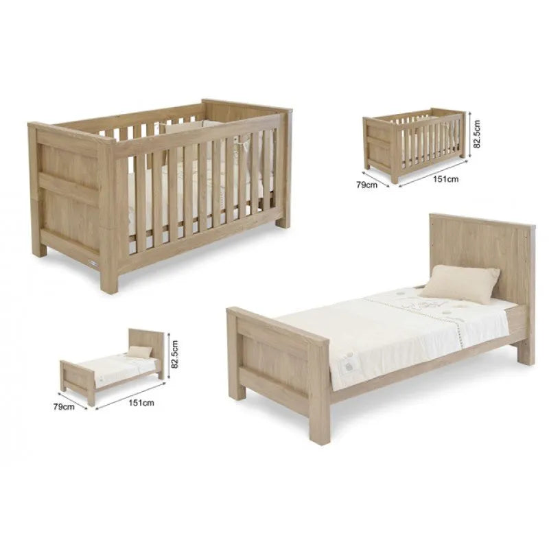 BabyStyle Bordeaux Nursery Furniture Set (Oak) - 3 Piece