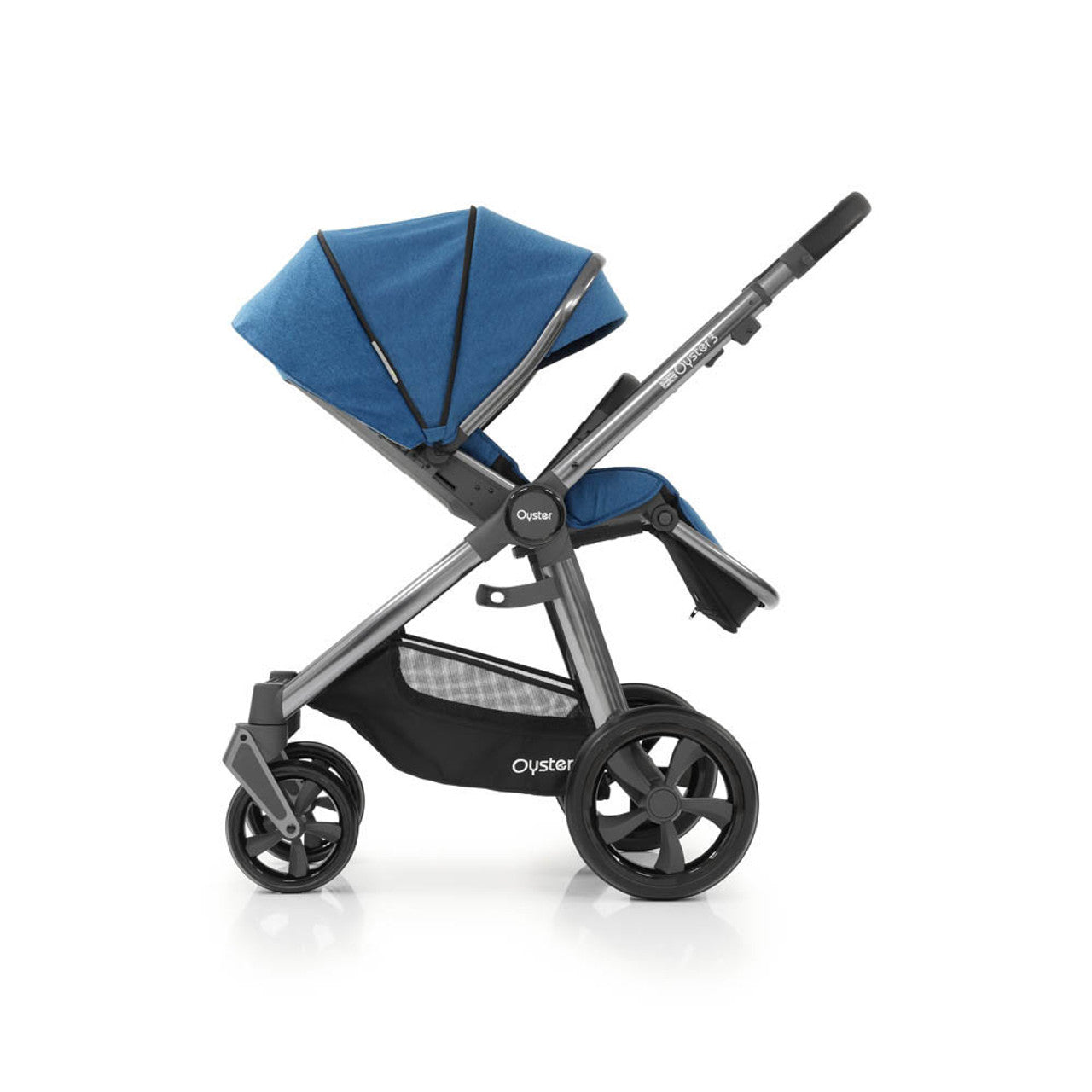 Babystyle Oyster 3 Pushchair - Gun Metal Chassis/Kingfisher