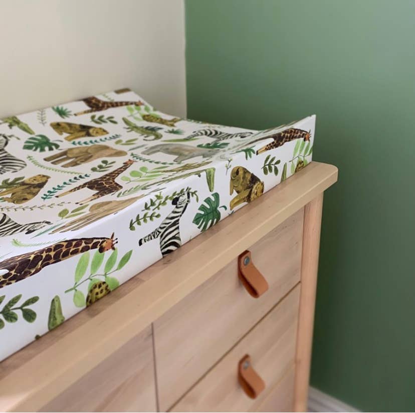 Safari Animals Wedge Baby Changing Mat | Handmade UK