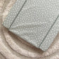 Baby Changing Mat | Sage Green Spots Print | Handmade UK