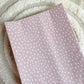 Dusky Pink Dot Wedge Changing Mat | Handmade UK