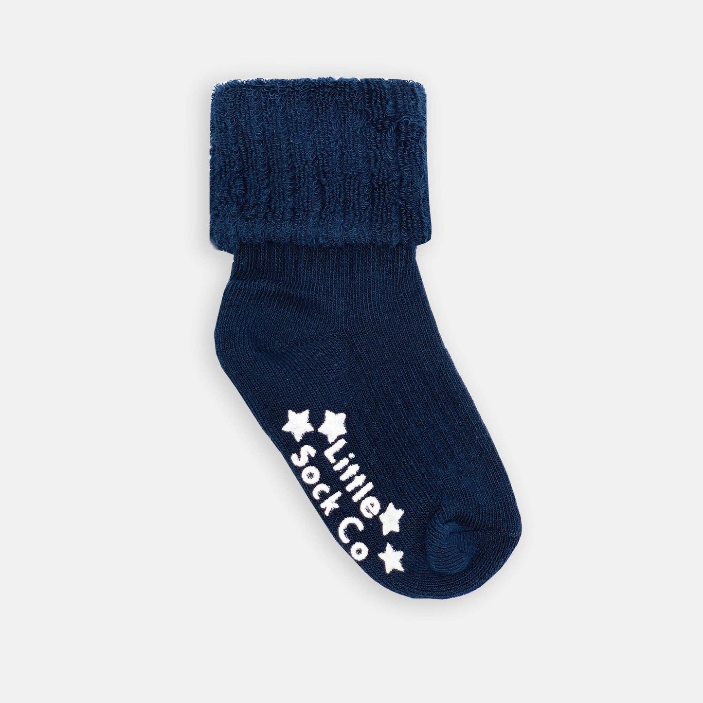 Cosy Stay-On Non-Slip Baby Socks in Navy: 1-2 years