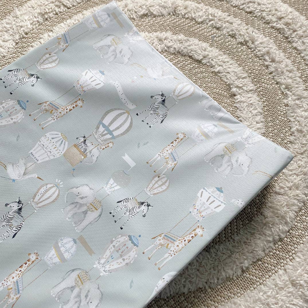 Blue Hot Air Balloon Wedge Baby Changing Mat | Anti-Roll