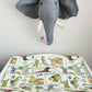 Safari Animals Wedge Baby Changing Mat | Handmade UK