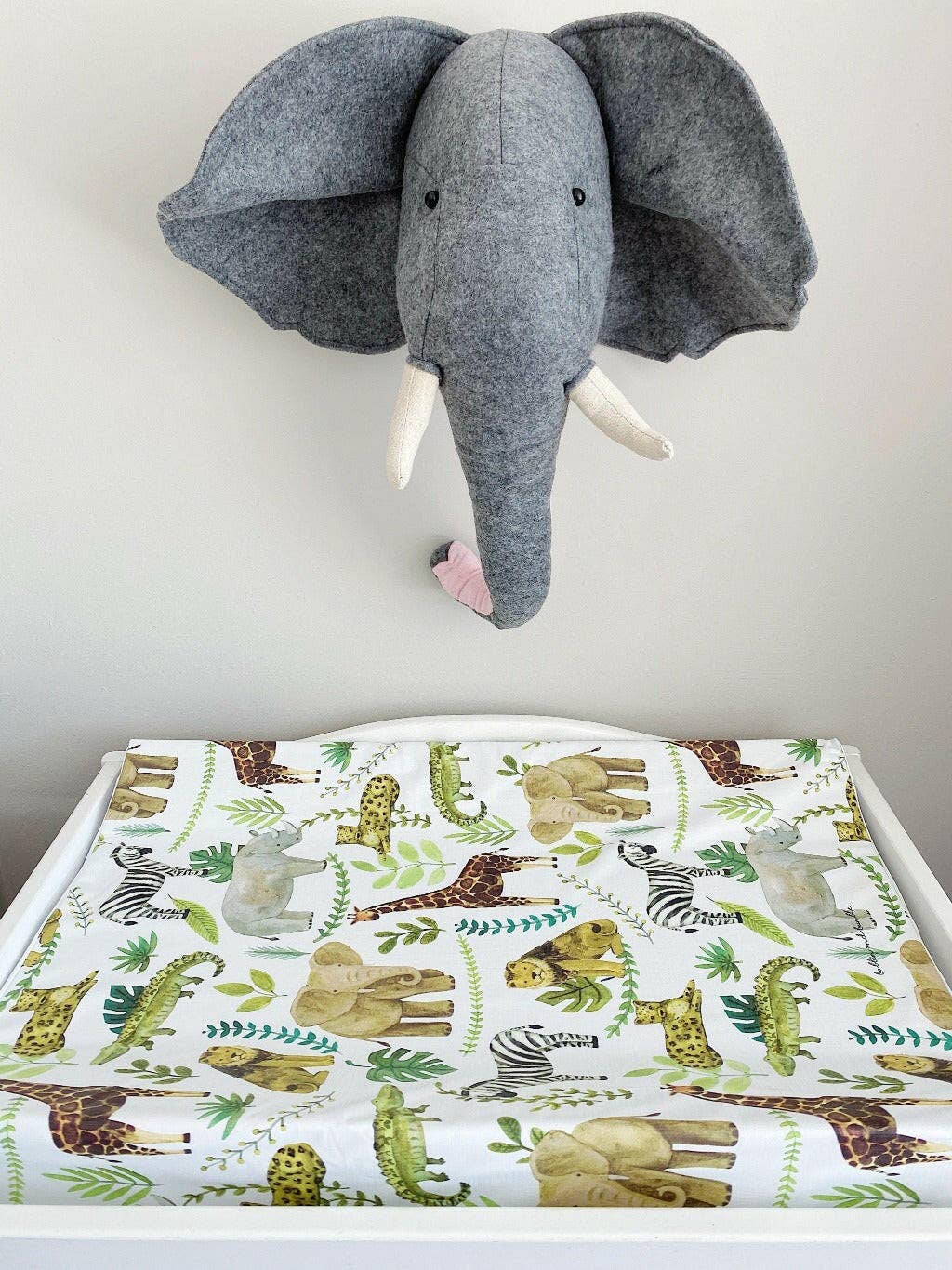 Safari Animals Wedge Baby Changing Mat | Handmade UK