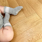 Sporty Non-Slip Stay-on Organic Quarter Crew Socks - Grey Single: 6-12 months