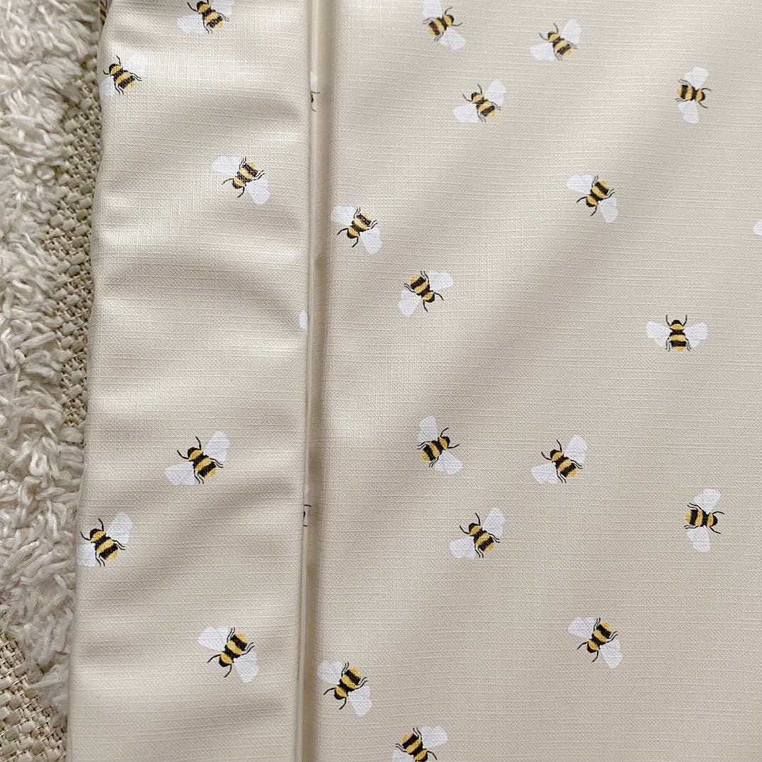 Baby Changing Mat | Bee Print | Handmade UK