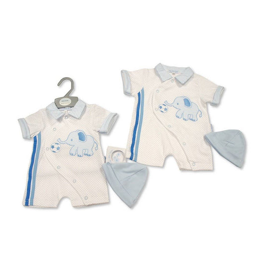 Baby Boys Romper with Hat - Elephant