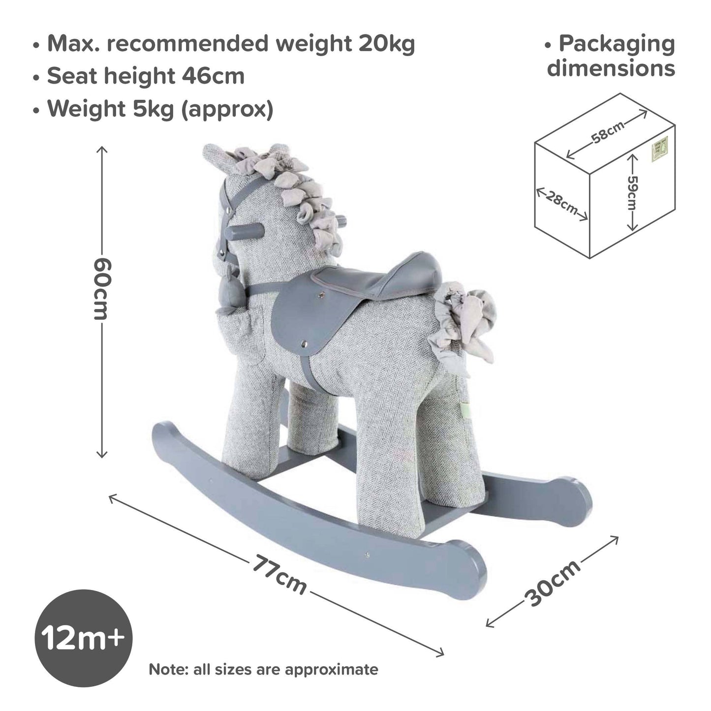Stirling & Mac Rocking Horse - children's toys, wooden toys