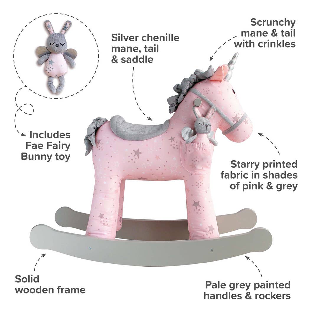 Celeste & Fae Rocking Unicorn - children's toys, wooden toys