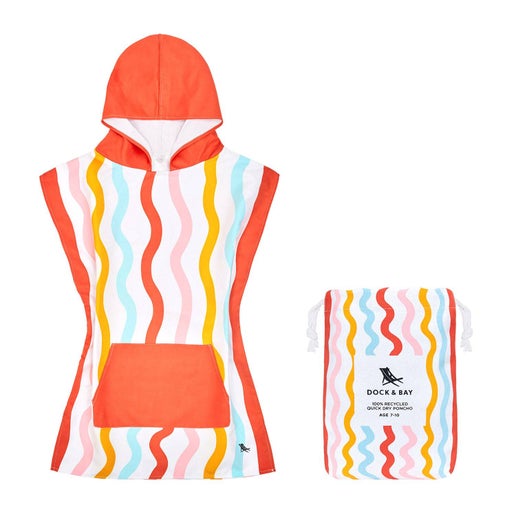 Dock & Bay Poncho Hooded Towels for Kids - Quick Dry