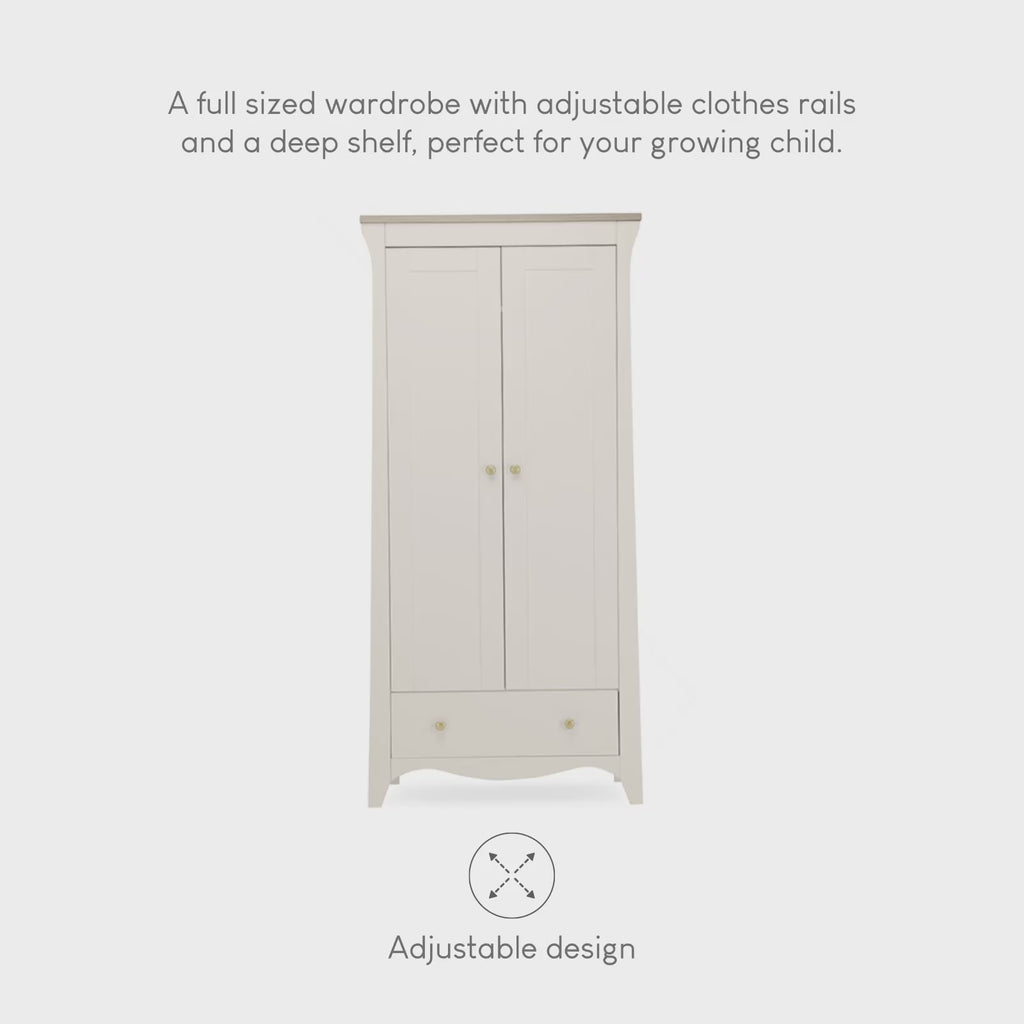Cuddleco Clara Cashmere & Ash 2 Door Double Wardrobe