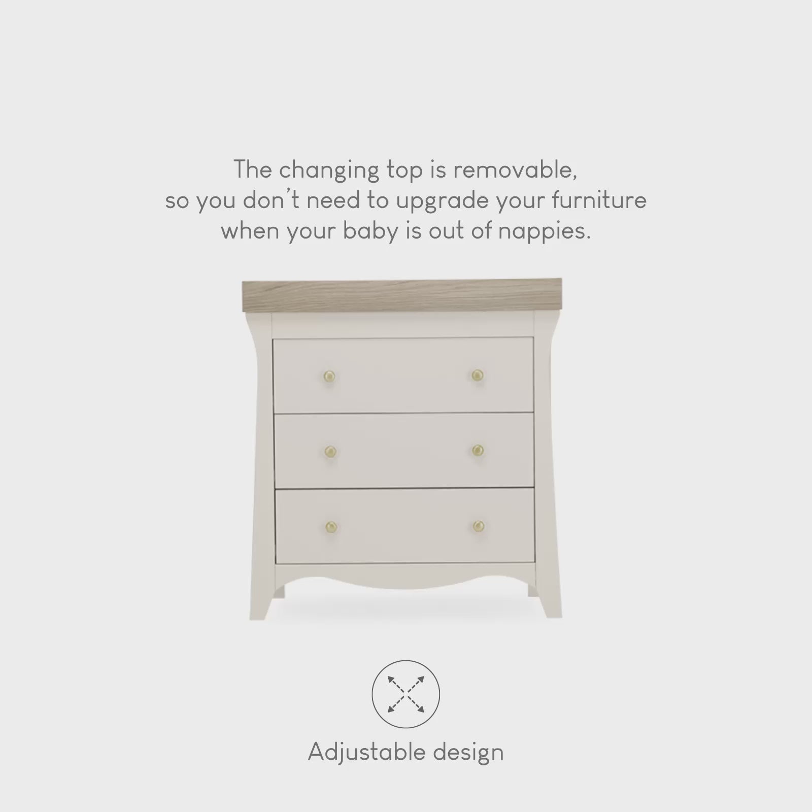 Cuddleco Clara Cashmere & Ash Dresser Changer