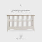 Cuddleco Clara Cashmere & Ash Cot Bed