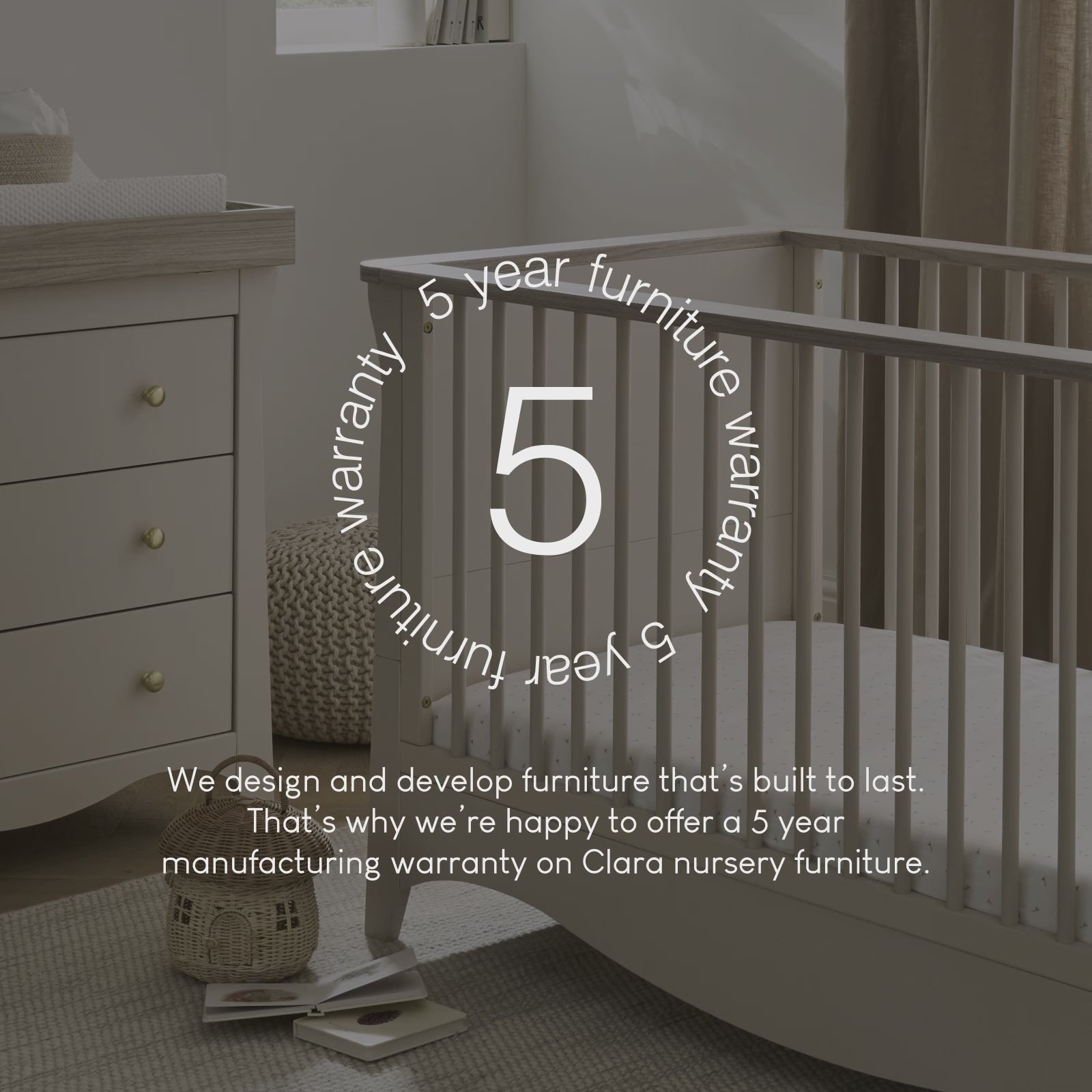 Cuddleco Clara Cashmere & Ash Cot Bed