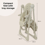 My Babiie Luxe Highchair-Oatmeal