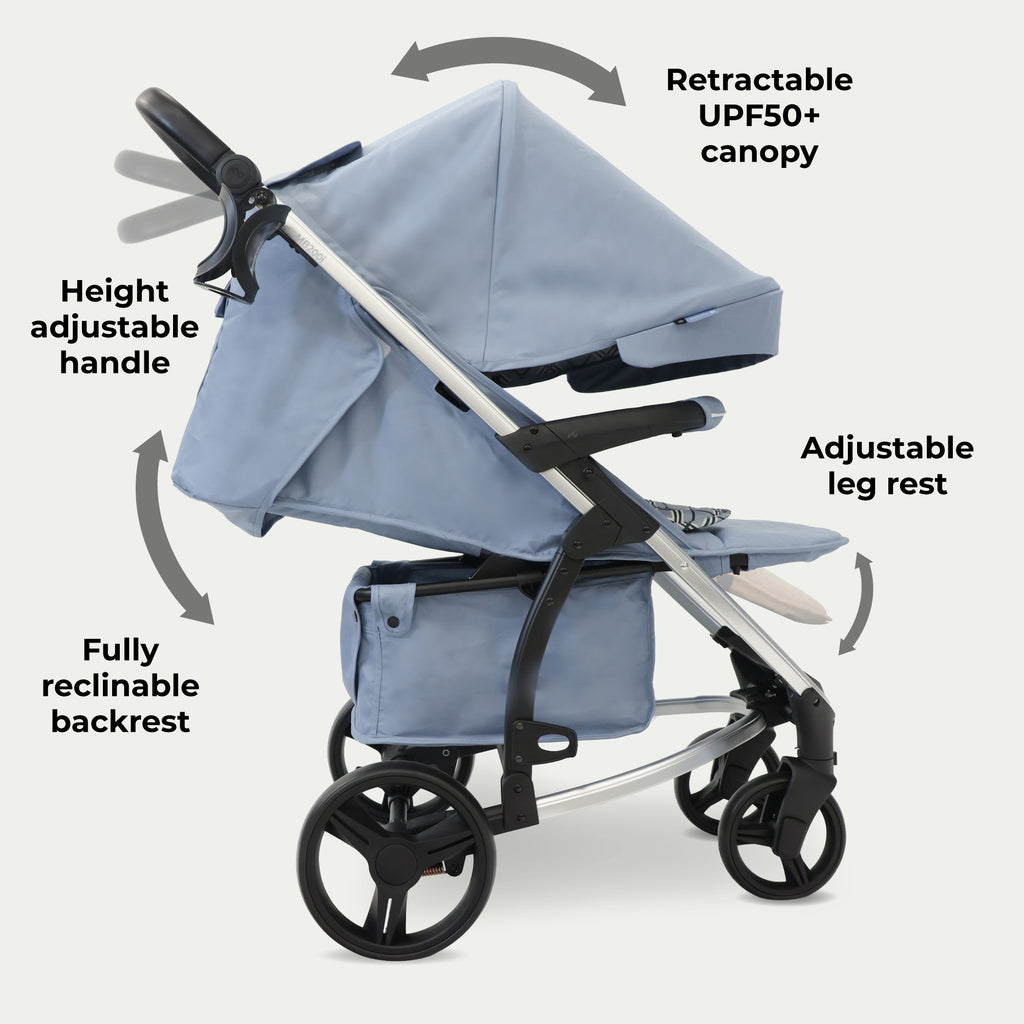 My Babiie MB200i 3-in-1 Travel System with i-Size Car Seat - Dani Dyer Blue Plaid