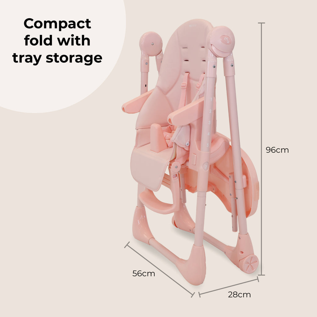 My Babiie Luxe Highchair- Pink