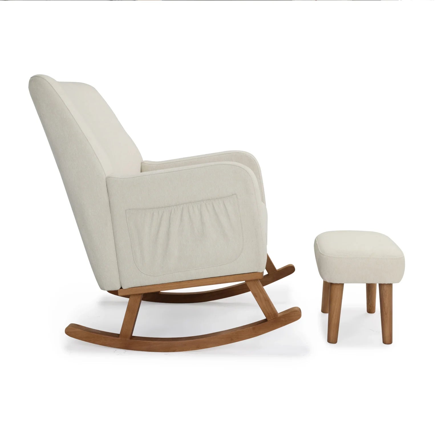 Callie Nursing Chair with Stool – Ivory